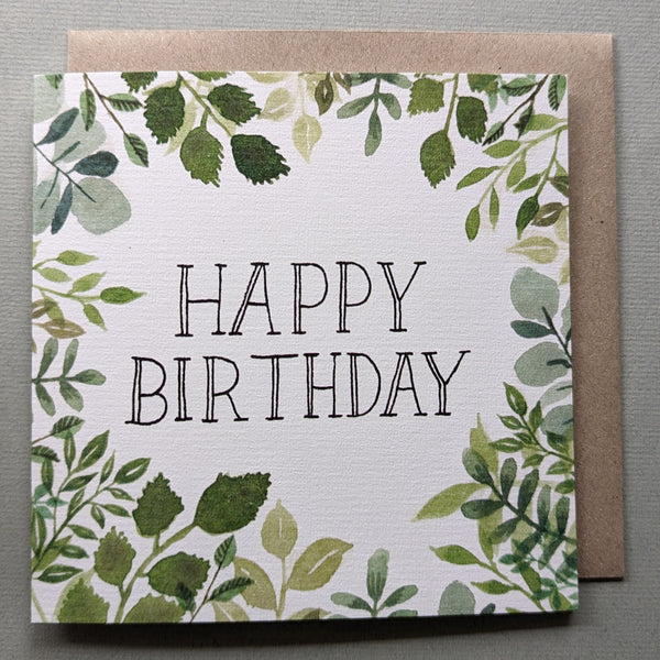 Foliage Happy Birthday Card