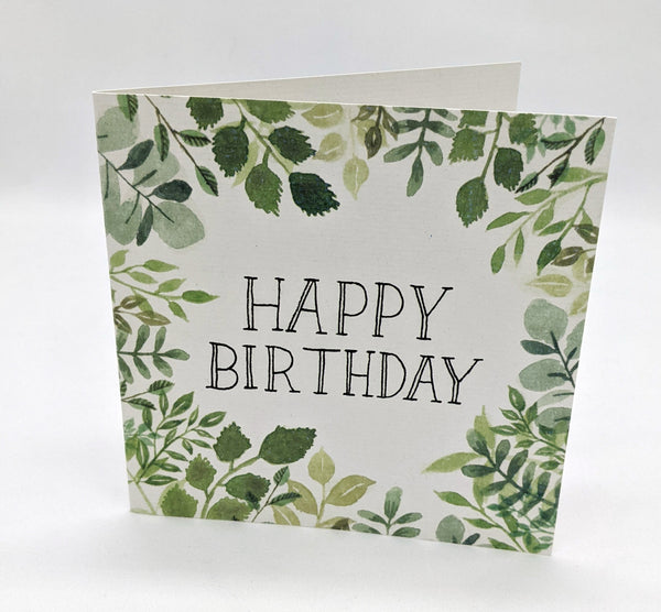 Foliage Happy Birthday Card